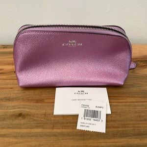 Coach pink makeup / accessory bag